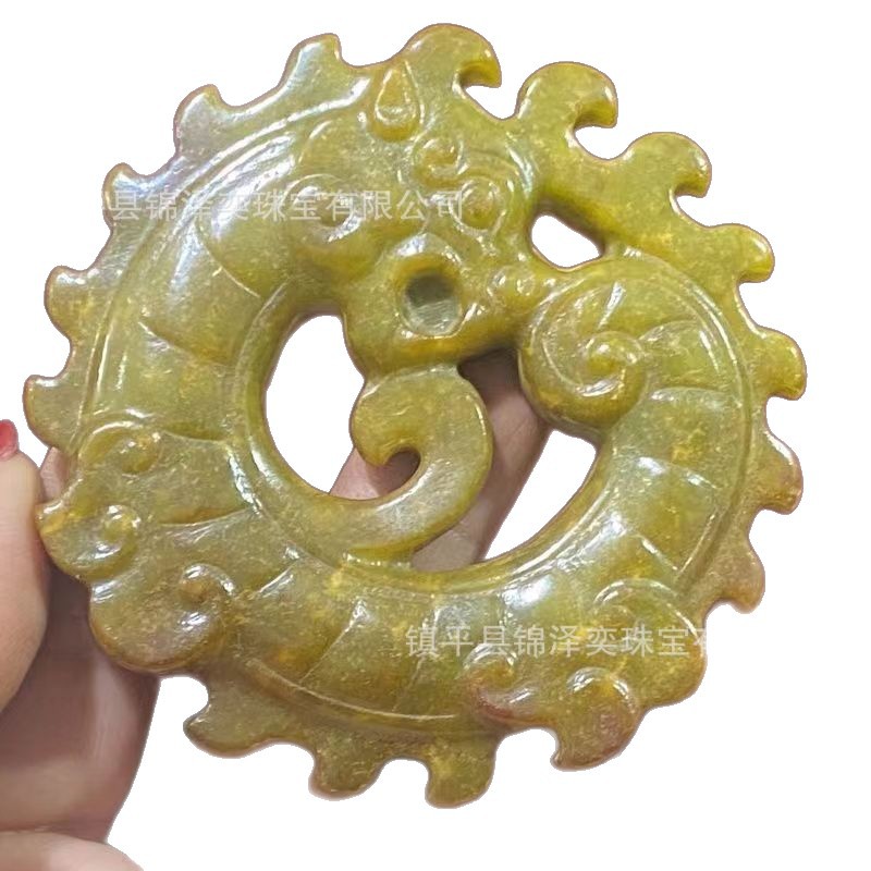 批发岫玉珍品挂件古玉老玉古玩做旧玉器牌子手工玉雕古风玉佩
