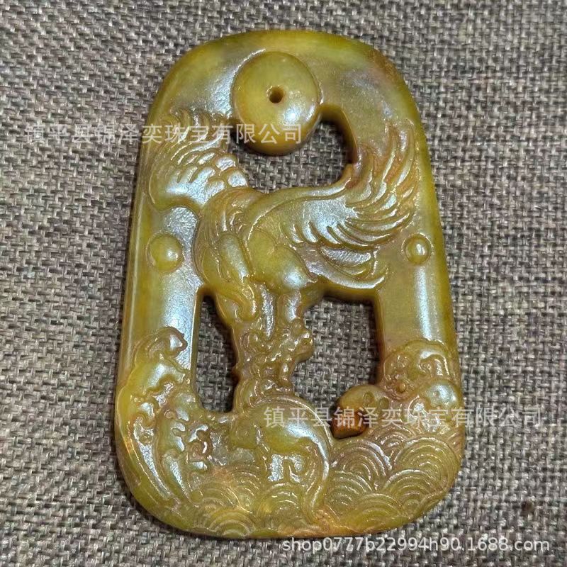 批发岫玉珍品挂件古玉老玉古玩做旧玉器牌子手工玉雕古风玉佩